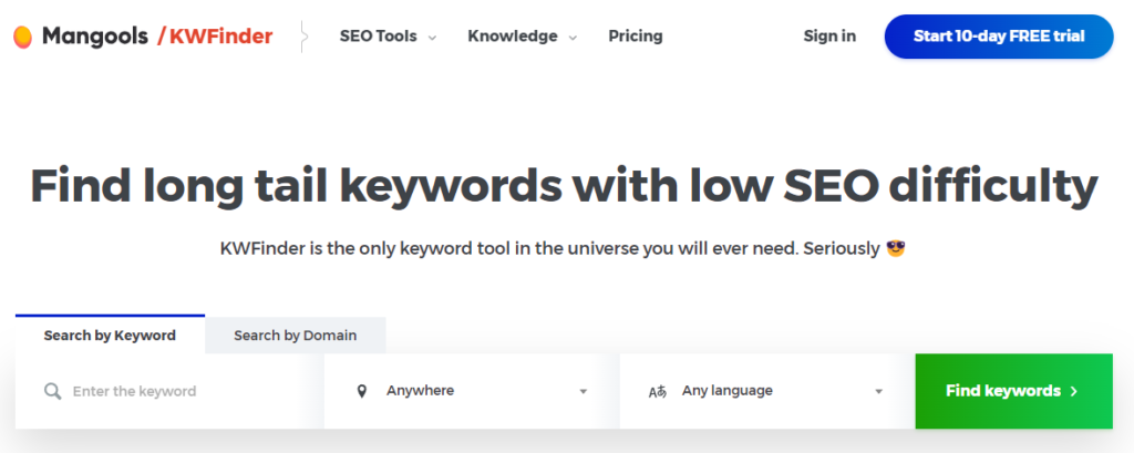 Keyword research kaise kare ,KW Finder